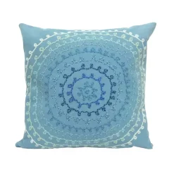Blue Lamontage Swirl Outdoor Throw Pillow