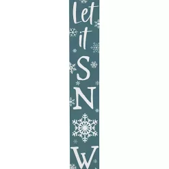 Blue Let It Snow Porch Board