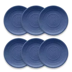 Blue Madden Melamine Dinner Plates, Set of 6