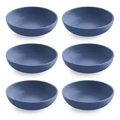 Blue Madden Melamine Low Bowls, Set of 6