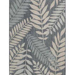 Blue Malibu Leafy Outdoor Area Rug, 7x10