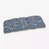 Blue Marine Damask Outdoor Settee Cushion