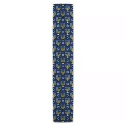 Blue Menorah Table Runner, 90 in.
