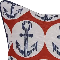 Blue Nautical Anchors Pillow