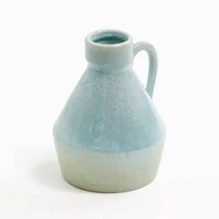 Blue Ombre Ceramic Jug Vase, 6 in.