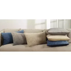 Blue Ombre Down Filled Lumbar Throw Pillow