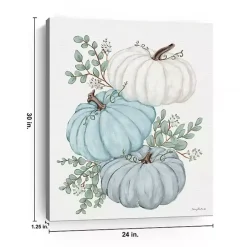 Blue Pumpkin Trio Canvas Print