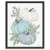 Blue Pumpkin Trio Framed Canvas Print, 18x22 in.