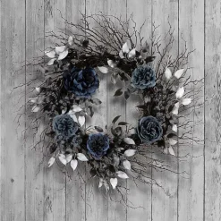 Blue Roses and Deadwood Wreath