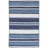 Blue Shades Striped Indoor/Outdoor Scatter Rug