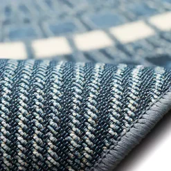 Blue Spheres Indoor/Outdoor Runner, 1x4