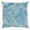 Blue Stonewashed Oceanic Octopus Throw Pillow