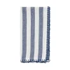 Blue Striped Whipstich Napkins, Set of 4