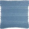 Blue Textured Stripes Pillow