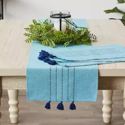 Blue Thera Stripe Table Runner