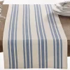 Blue Thick Stripe Oblong Table Runner
