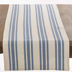 Blue Thick Stripe Oblong Table Runner
