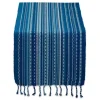 Blue Tonal Stripe Table Runner