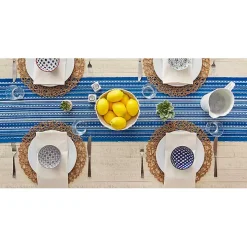 Blue Tonal Stripe Table Runner