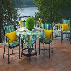 Blue Topanga Striped Outdoor Pillows, Set of 2