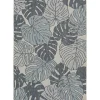 Blue Tropical Leaf Indoor/Outdoor Area Rug, 5x7