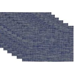 Blue Tweed Placemats, Set of 6