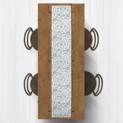 Blue Vintage Seashells Table Runner, 72 in.