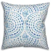 Blue Watercolor Arc Outdoor Throw Pillow