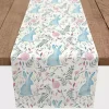 Blue Watercolor Rabbit Table Runner, 72 in.