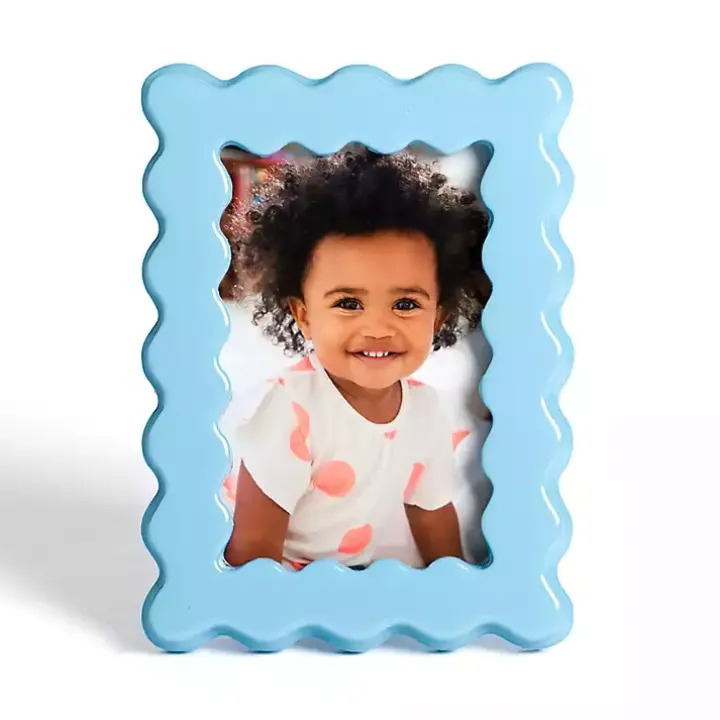 Blue Wavy Layer Picture Frame, 4x6