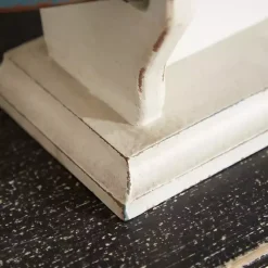 Blue Wood Boat Sculpture