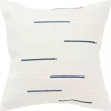 Blue Woven Lines Throw Pillow