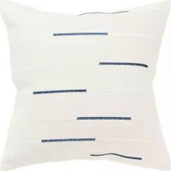 Blue Woven Lines Throw Pillow