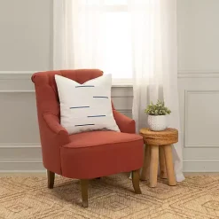 Blue Woven Lines Throw Pillow