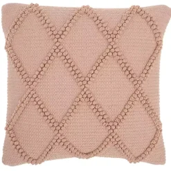 Blush Diamond Lattice Throw Pillow