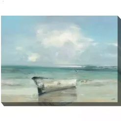 Boat on Shore Outdoor Canvas Art Print