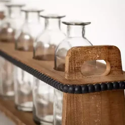 Bottle Vase Runner with Wooden Stand