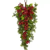 Boxwood Berry Floral Christmas Teardrop