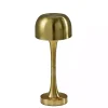 Brass Tapered Dome Frosted Light Cordless Lamp