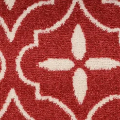 Brick & Ivory Quatrefoil Indoor/Outdoor Rug, 4x6