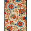 Bright Abstract Floral Outdoor Area Rug, 5x7