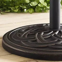 Bronze Medallion Round Umbrella Base