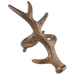 Bronze Reindeer Antler Napkin Rings, Set of 4