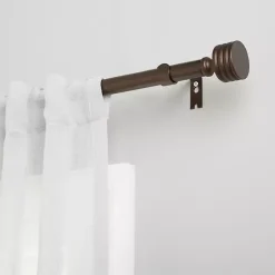 Bronze Stacked Cylinder Curtain Rod, 120 in.