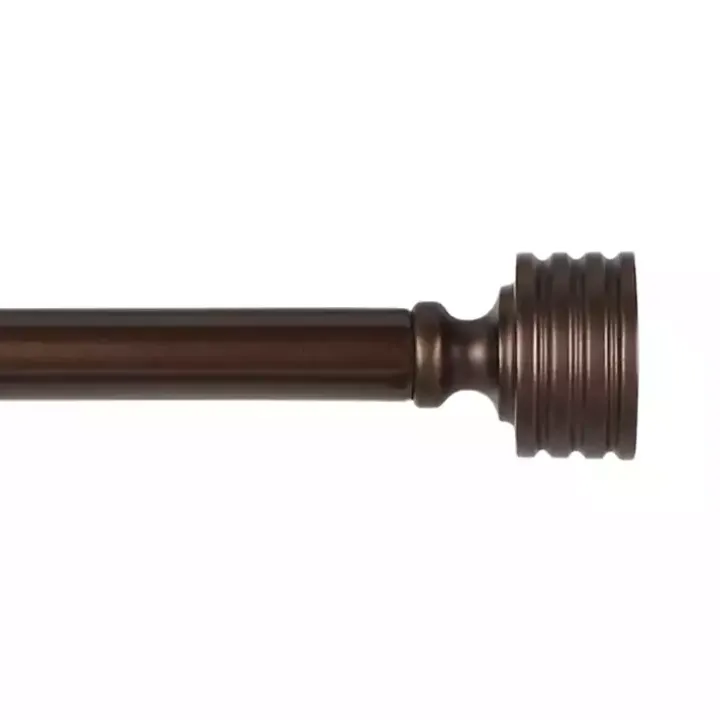 Bronze Stacked Cylinder Curtain Rod, 120 in.