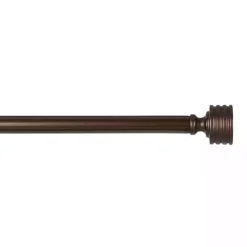 Bronze Stacked Cylinder Curtain Rod, 120 in.