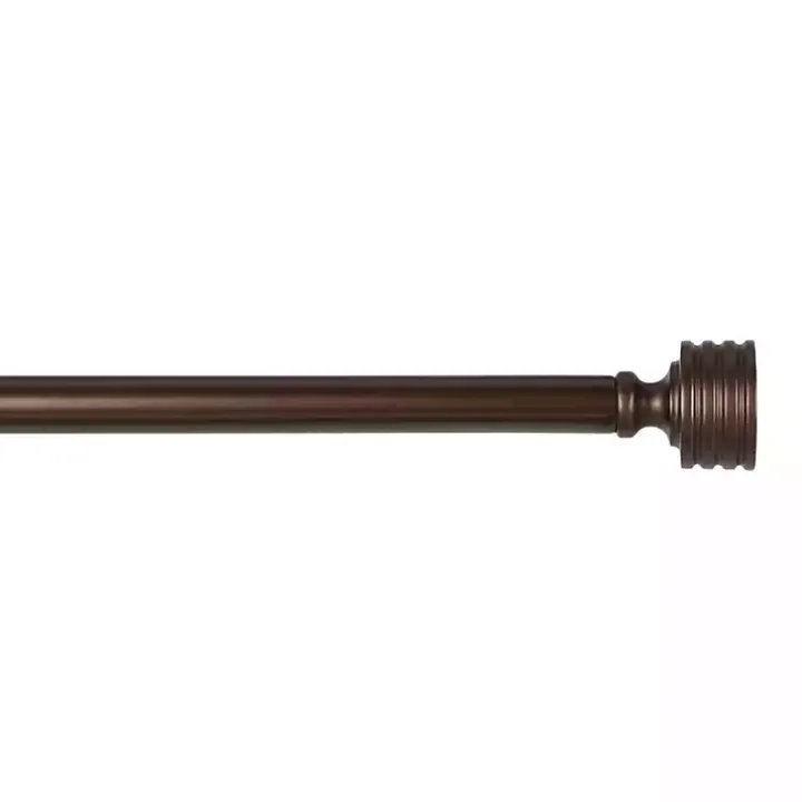 Bronze Stacked Cylinder Curtain Rod, 120 in.