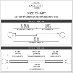 Bronze Stacked Cylinder Curtain Rod, 120 in.