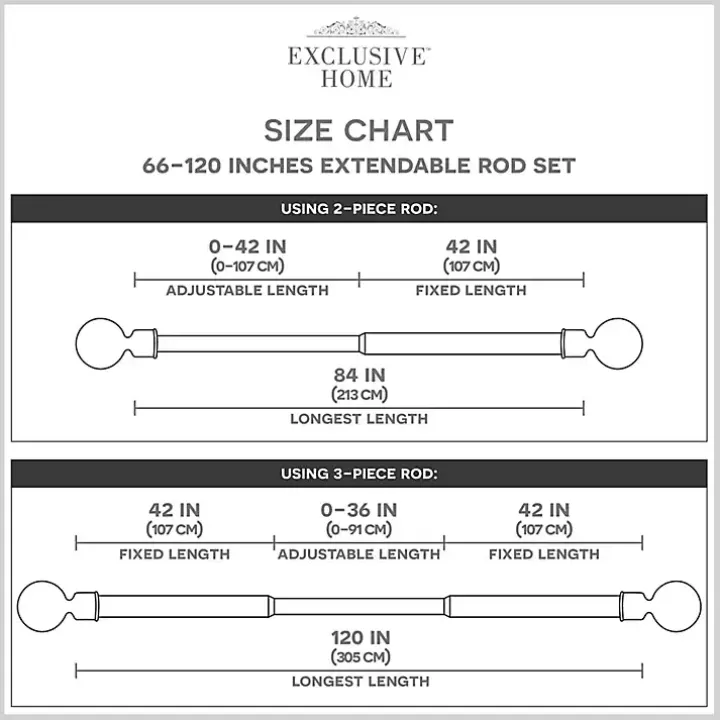 Bronze Stacked Cylinder Curtain Rod, 120 in.