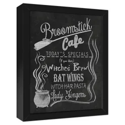 Broomstick Cafe Framed Canvas Art Print
